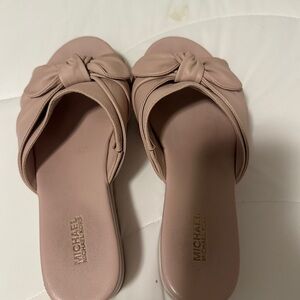 Michael Kors Blush Pink Knotted Mules